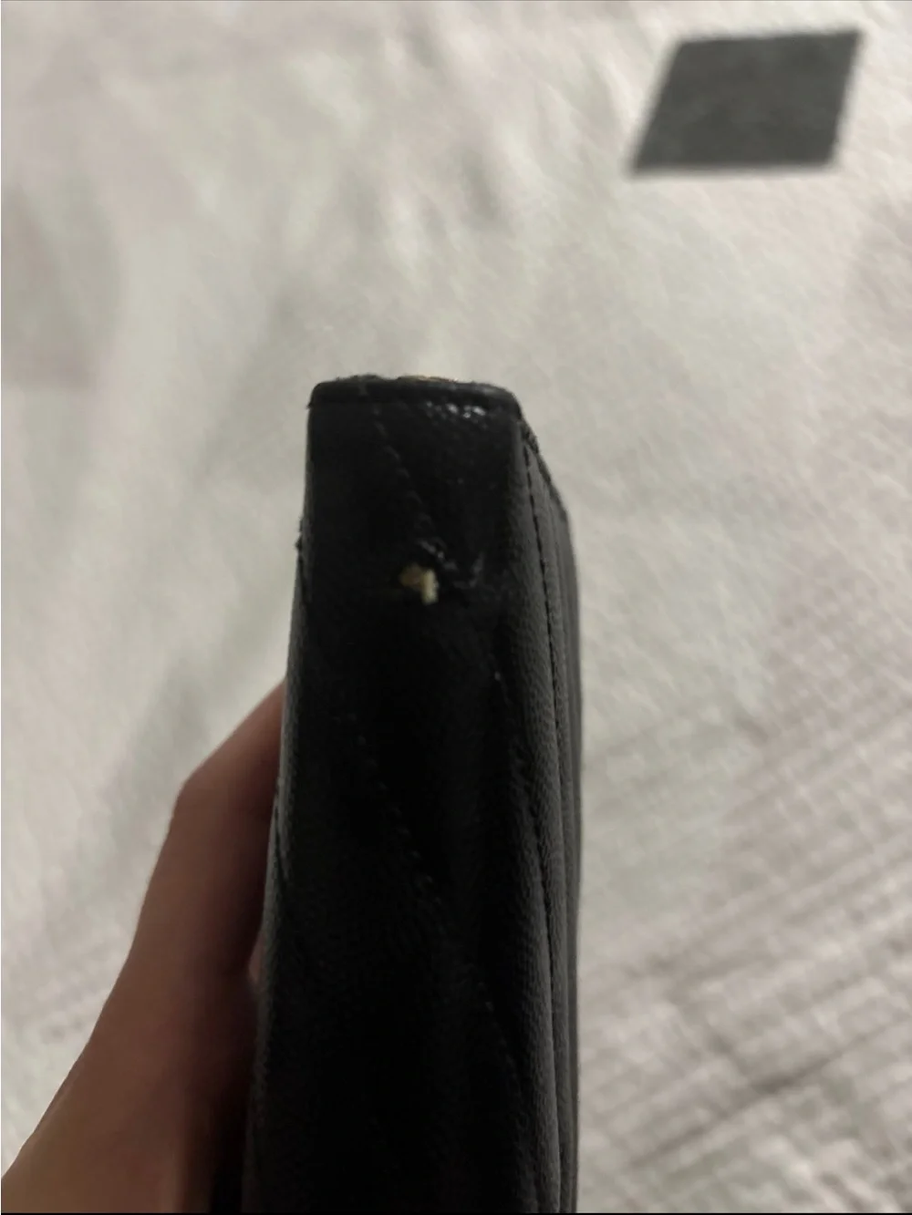 Saint Laurent Black Quilted Zip-Around Wallet with Gold YSL Emblem - Picture 4 of 7